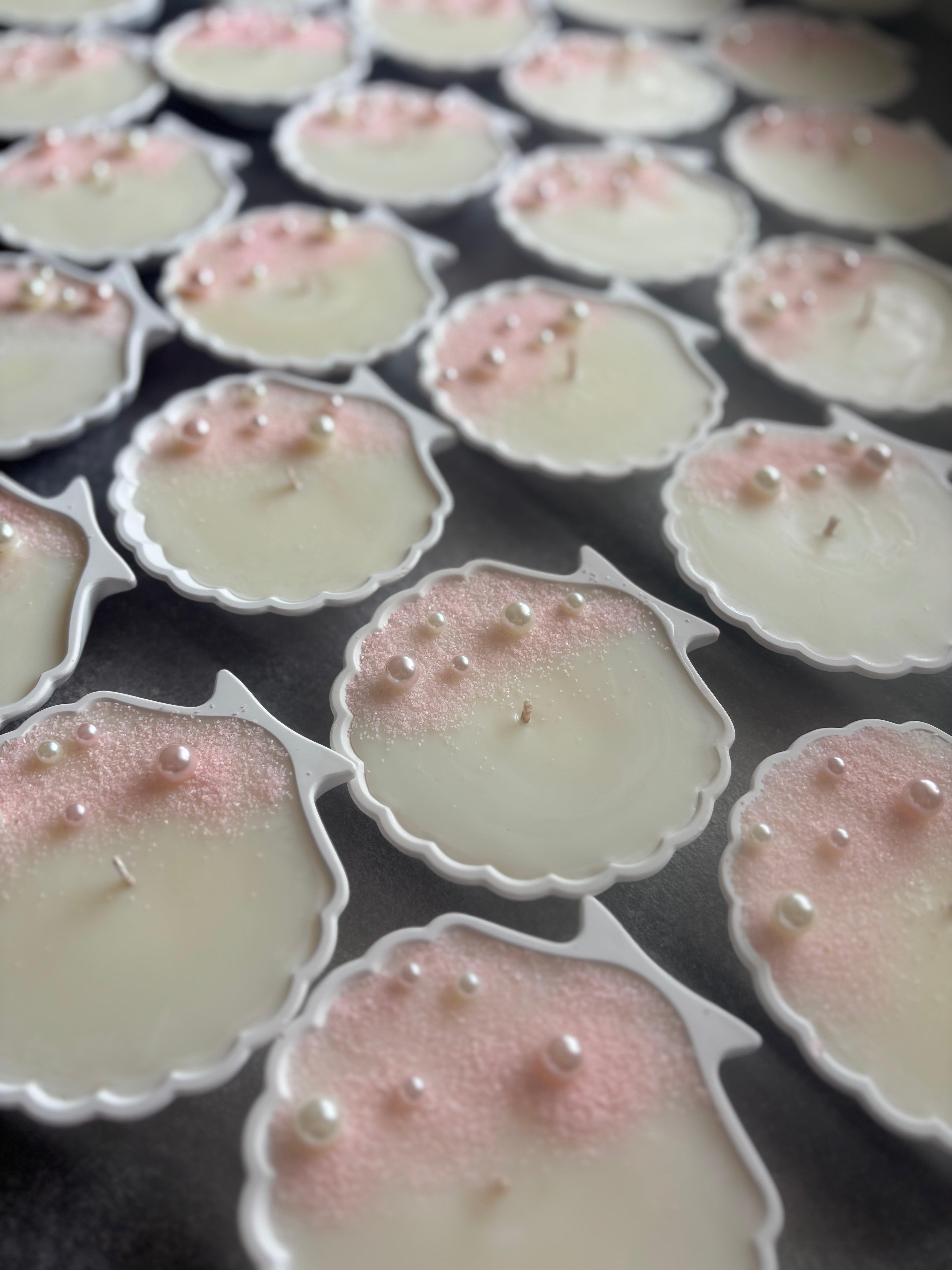 Perla Rosa – Conchiglia Svuota Tasche con Candela